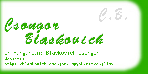 csongor blaskovich business card